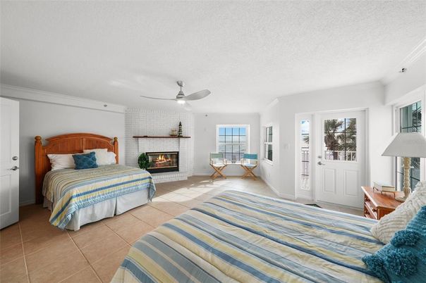 Bedroom, Fireplace, Interior
