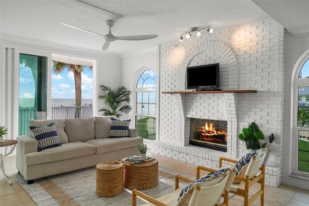 Fireplace, Interior, Living room, Stone Walls