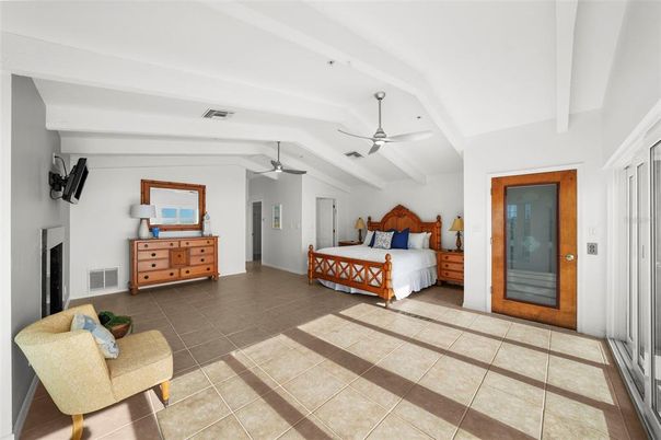 Bedroom, Fireplace, Interior