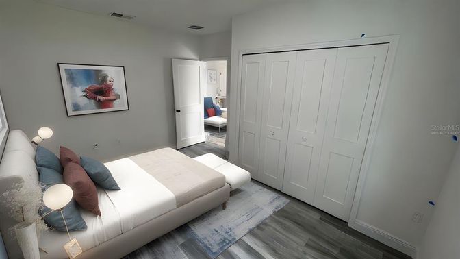Bedroom, Interior, Wood Texture Flooring