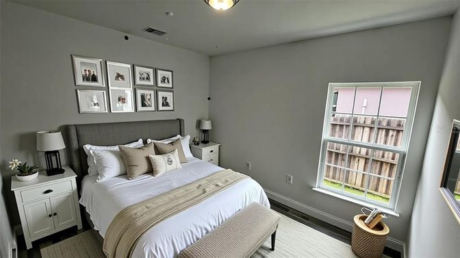 Bedroom, Interior, Wood Texture Flooring