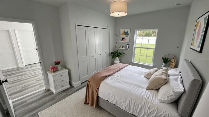 Bedroom, Interior, Wood Texture Flooring