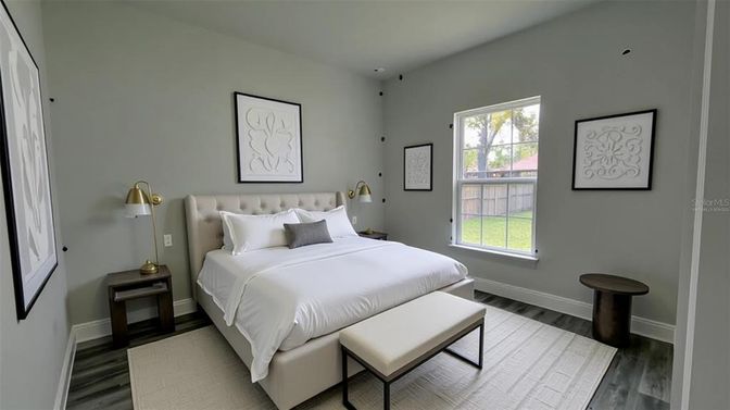 Bedroom, Interior, Wood Texture Flooring
