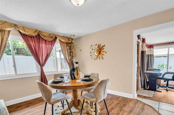 Dining room, Interior, Wood Texture Flooring