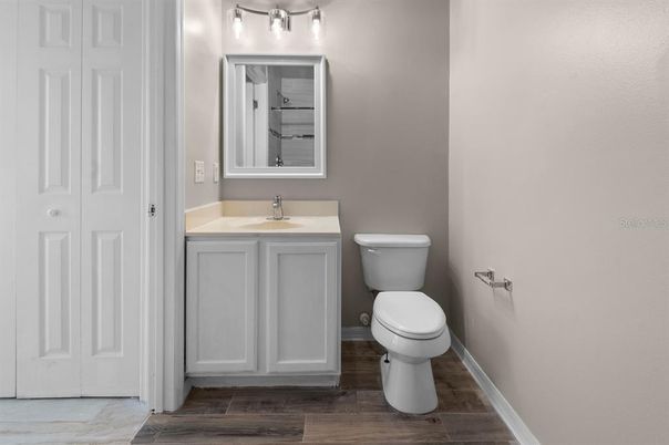 Bathroom, Interior, Wood Texture Flooring