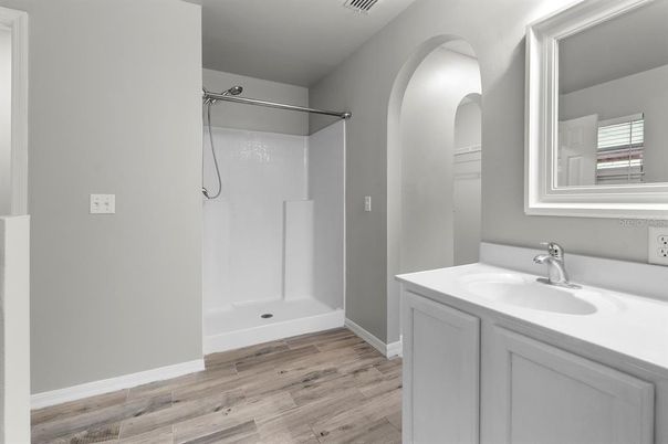 Bathroom, Interior, Wood Texture Flooring