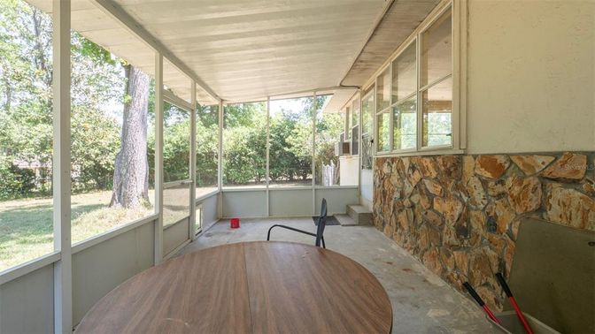 Interior, Stone Walls, Sun Room