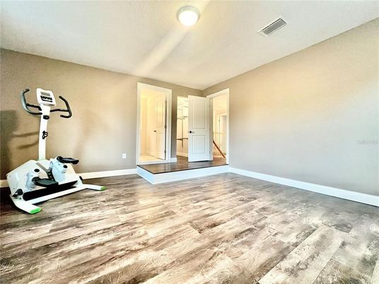 Fitness Equipment, Interior, Wood Texture Flooring
