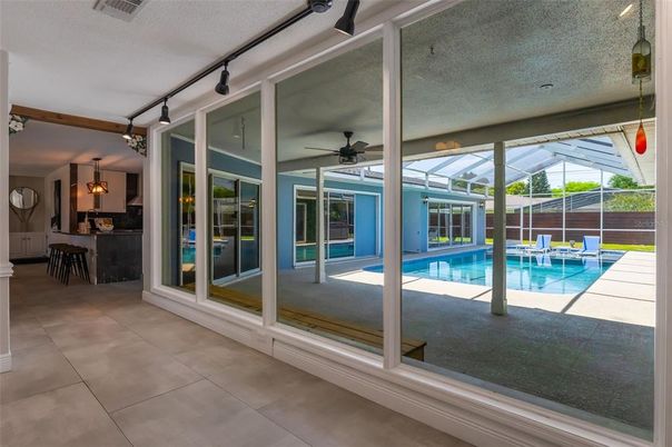 Glass Ceilings, Interior, Pendant Lights, Pool, Sun Room