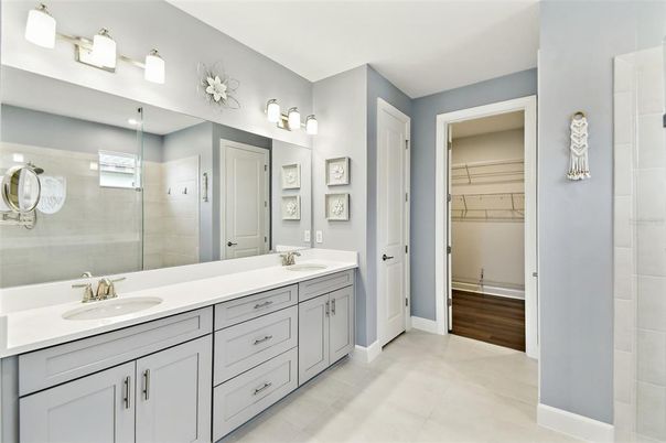 Bathroom, Dual Sink Vanities, Glass Shower, Interior, Walk-in Closets