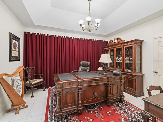 Chandelier, Home Office, Interior