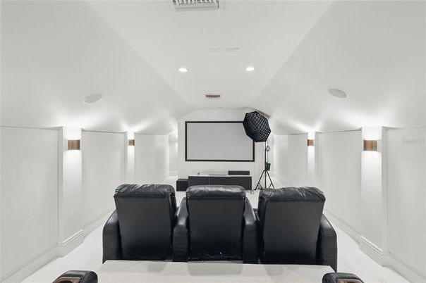 Home Theatre Room, Interior, Projection Screen, Recessed Lighting, Theatre Room