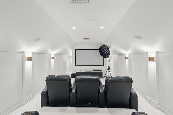 Home Theatre Room, Interior, Projection Screen, Recessed Lighting, Theatre Room