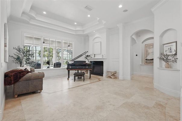 Interior, Living room, Piano, Recessed Lighting
