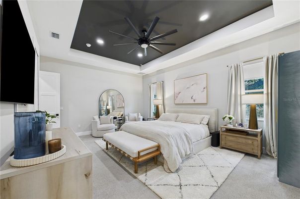 Bedroom, Interior, Recessed Lighting