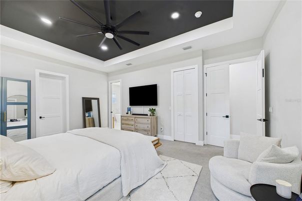 Bedroom, Interior, Recessed Lighting