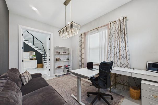 Chandelier, Home Office, Interior, Pendant Lights, Recessed Lighting