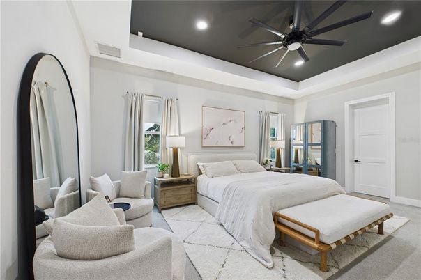 Bedroom, Interior, Recessed Lighting