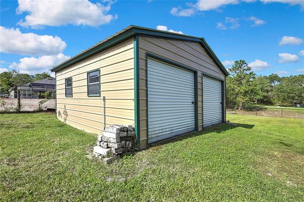 Backyard, Detached Garage, Exterior