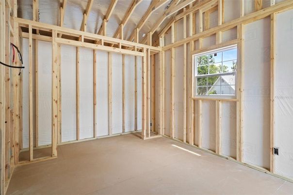 Empty room, Interior, Wooden Beams