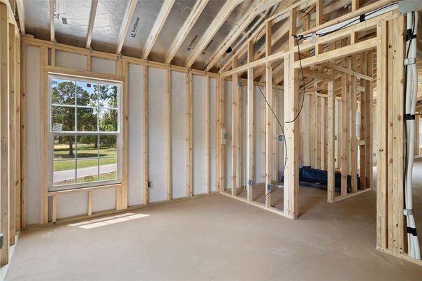 Empty room, Interior, Wooden Beams, Wooden Walls