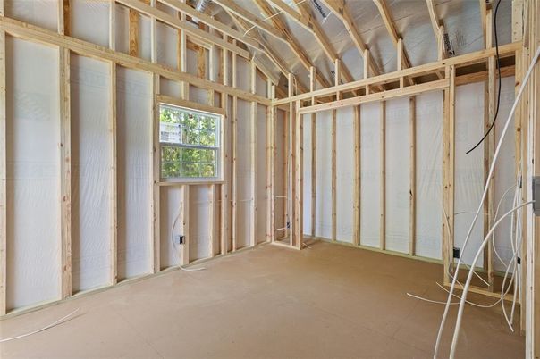 Empty room, Interior, Wooden Beams