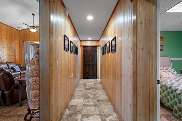 Interior, Recessed Lighting, Wooden Walls