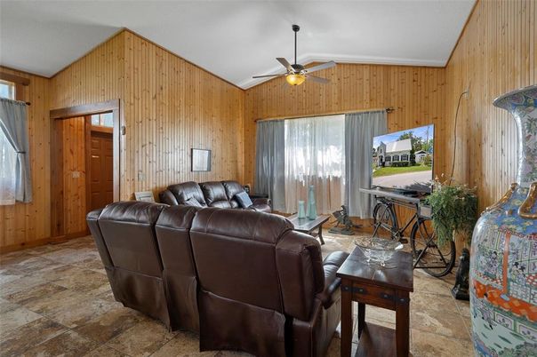 Interior, Living room, Wooden Walls