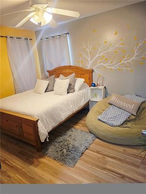 Bedroom, Interior, Wood Texture Flooring