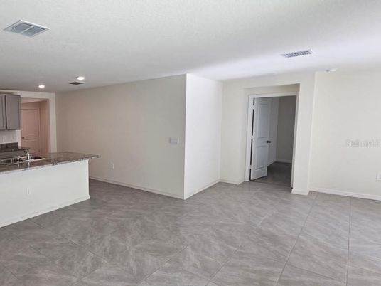 Empty room, Interior, Kitchen, Recessed Lighting