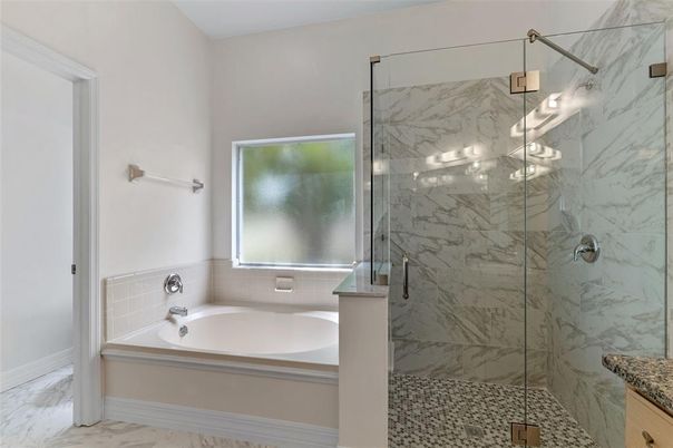 Bathroom, Glass Shower, Interior, Marble, Marble Walls