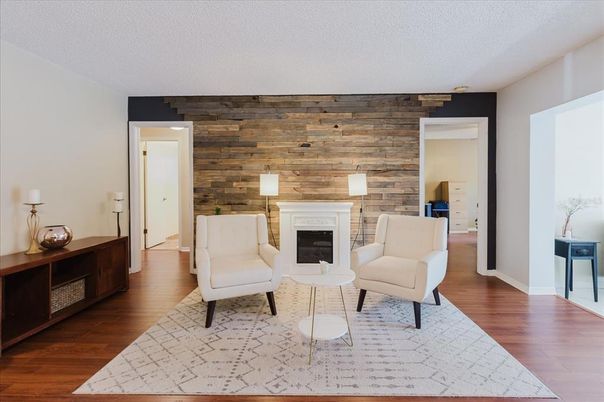 Fireplace, Interior, Living room, Wood Texture Flooring, Wooden Walls