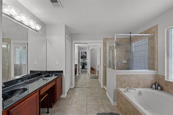 Bathroom, Dual Sink Vanities, Glass Shower, Interior