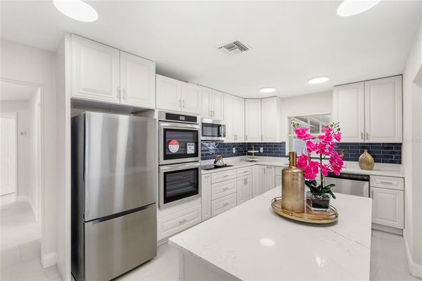 Interior, Kitchen, Recessed Lighting, Stainless Steel Appliances