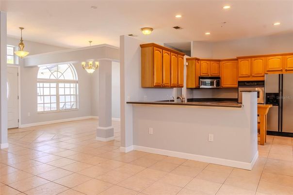 Interior, Kitchen, Pendant Lights, Recessed Lighting, Stainless Steel Appliances