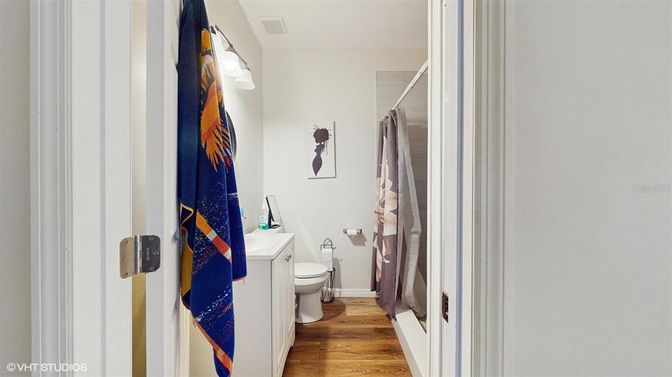 Bathroom, Interior, Wood Texture Flooring