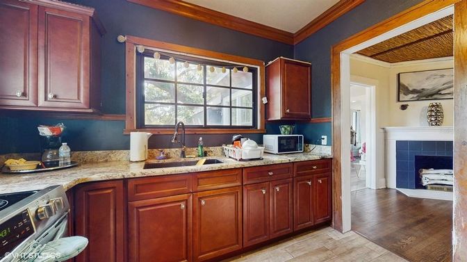 Interior, Kitchen, Wood Texture Flooring