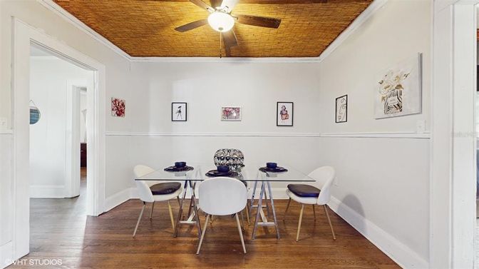 Dining room, Interior, Wooden Ceilings, Wood Texture Flooring