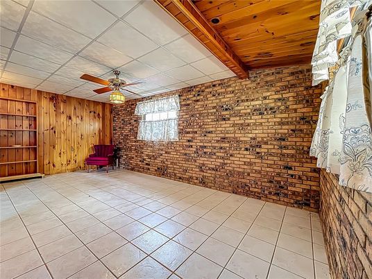 Empty room, Interior, Stone Walls, Wooden Beams, Wooden Ceilings, Wooden Walls