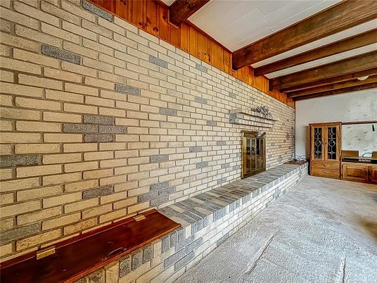 Interior, Stone Walls, Wooden Beams