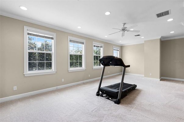 Fitness Equipment, Interior, Recessed Lighting