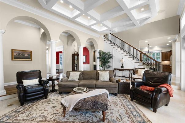 Interior, Living room, Recessed Lighting
