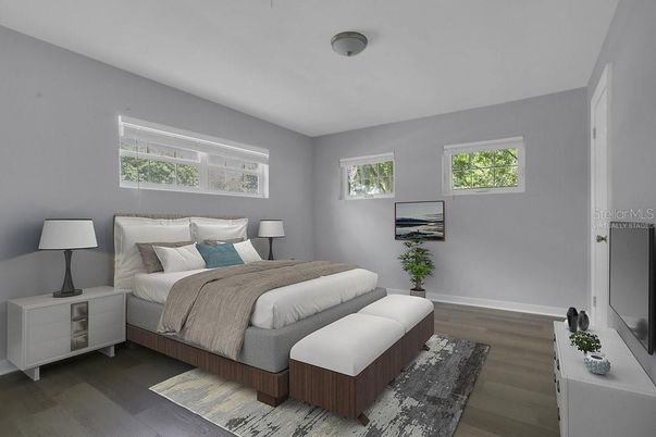 Bedroom, Interior, Wood Texture Flooring