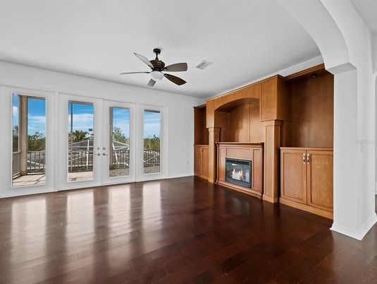 Empty room, Fireplace, Interior, Wood Texture Flooring