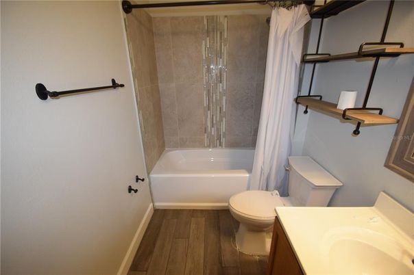 Bathroom, Interior, Wood Texture Flooring