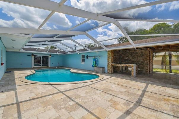 Glass Ceilings, Interior, Pool, Stone Walls, Sun Room