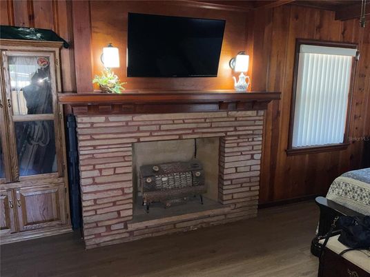 Fireplace, Interior, Wood Texture Flooring, Wooden Walls