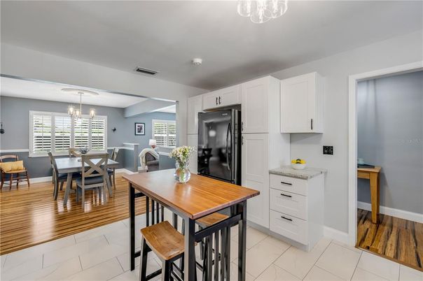 Chandelier, Dining room, Interior, Kitchen, Wood Texture Flooring