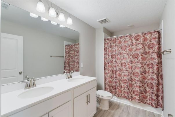 Bathroom, Dual Sink Vanities, Interior, Wood Texture Flooring