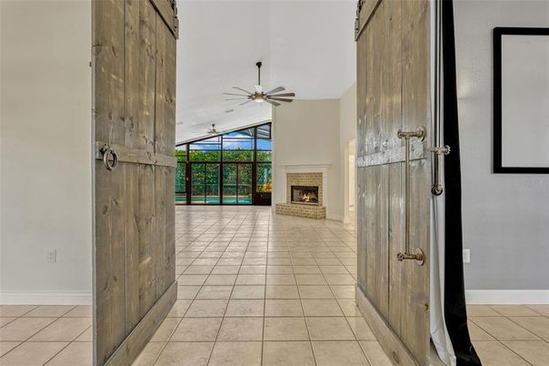 Empty room, Fireplace, Interior